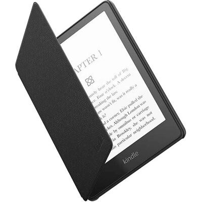 Funda de cuero para Kindle Paperwhite - Negro - Estuche para lector de libros electrónicos Funda de cuero para Kindle Paperwhite - Negro - Estuche para lector de libros electrónicos