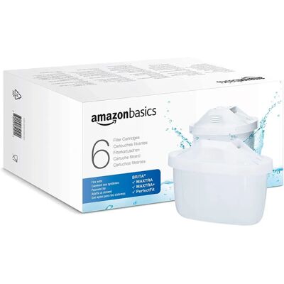 Amazon Basics Wasserfilterkartuschen - 6er Pack Passend & Kompatibel Amazon Basics Wasserfilterkartuschen - 6er Pack Passend & Kompatibel