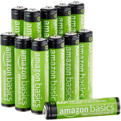 AmazonBasics AAA oplaadbare batterijen - 12 stuks - Langdurig AmazonBasics AAA oplaadbare batterijen - 12 stuks - Langdurig