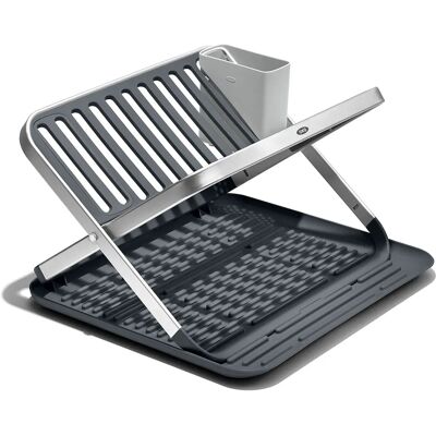 Égouttoir à vaisselle pliable en aluminium OXO Good Grips - Gris - Accessoire Cuisine - Publicité Égouttoir à vaisselle pliable en aluminium OXO Good Grips - Gris - Accessoire Cuisine - Publicité