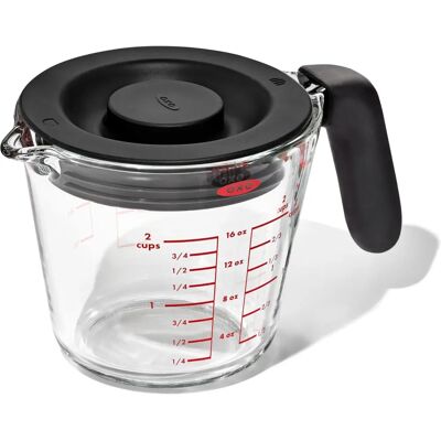 Oxo Good Grips Pichet doseur en verre avec couvercle - 500ml Oxo Good Grips Pichet doseur en verre avec couvercle - 500ml