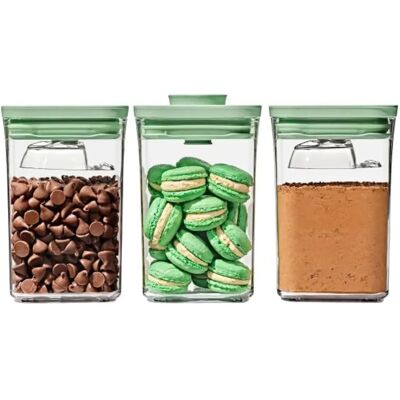 Conjunto de 3 recipientes OXO Good Grips Pistache Edição Limitada - Armazenamento de alimentos Conjunto de 3 recipientes OXO Good Grips Pistache Edição Limitada - Armazenamento de alimentos