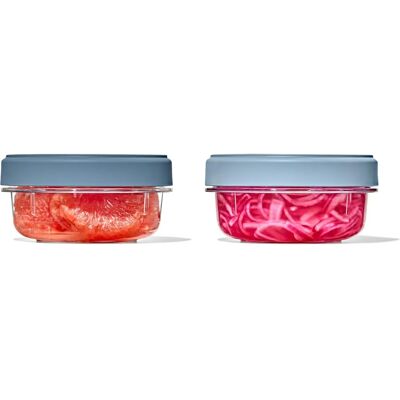 OXO Good Grips Twist & Stack Storage Container - 350ml - Blue/Clear - Storage Container OXO Good Grips Twist & Stack Storage Container - 350ml - Blue/Clear - Storage Container