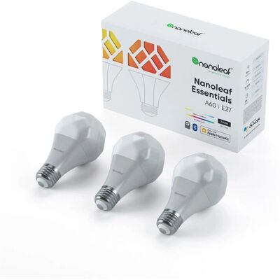 Nanoleaf E27 A60 Lampadina LED RGBW - Confezione da 3 Nanoleaf E27 A60 Lampadina LED RGBW - Confezione da 3