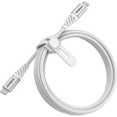 OtterBox USB C zu USB C Schnelllade Premium Kabel Weiß geflochtenes Nylon - Kabel OtterBox USB C zu USB C Schnelllade Premium Kabel Weiß geflochtenes Nylon - Kabel