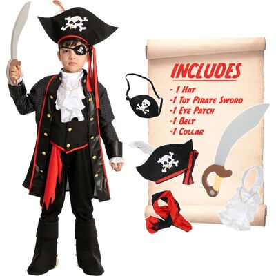 Spooktacular Creations RE-82NC-KV5A Fantasia de Pirata para Crianças - Fantasias Spooktacular Creations RE-82NC-KV5A Fantasia de Pirata para Crianças - Fantasias