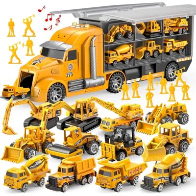Ensemble 14 en 1 Camions de Construction - Lumières & Sons - Pour Tout-Petits - Publicité Ensemble 14 en 1 Camions de Construction - Lumières & Sons - Pour Tout-Petits - Publicité