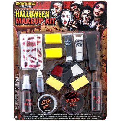Spooktacular Creations - SPO-BW-20746 - 16 pièces - Trousse de maquillage - Publicité Spooktacular Creations - SPO-BW-20746 - 16 pièces - Trousse de maquillage - Publicité