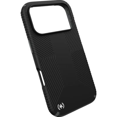 Coque MagSafe Speck pour iPhone 17 Pro - Noir / Argent - Publicité Coque MagSafe Speck pour iPhone 17 Pro - Noir / Argent - Publicité