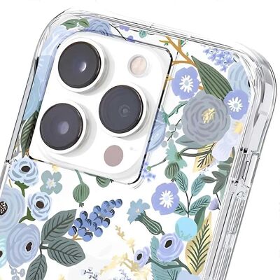 Coque Rifle Paper Bleue pour iPhone 14 Pro - Transparent - Publicité Coque Rifle Paper Bleue pour iPhone 14 Pro - Transparent - Publicité