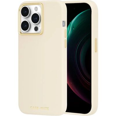 Coque Casemate iPhone 15 Pro Beige Antichocs - Publicité Coque Casemate iPhone 15 Pro Beige Antichocs - Publicité