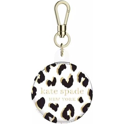 Étui AirTag Kate Spade New York - Clip d'anneau en or - City Leopard Étui AirTag Kate Spade New York - Clip d'anneau en or - City Leopard