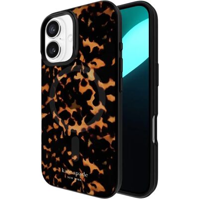 Kate Spade iPhone 16 Case - MagSafe Turtle Shell Pattern Antimicrobial - Black Kate Spade iPhone 16 Case - MagSafe Turtle Shell Pattern Antimicrobial - Black