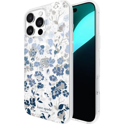 Kate Spade New York Gemas Protectoras MagSafe - Funda para iPhone 16 Pro Max - Azul Jardín de Flores Kate Spade New York Gemas Protectoras MagSafe - Funda para iPhone 16 Pro Max - Azul Jardín de Flores