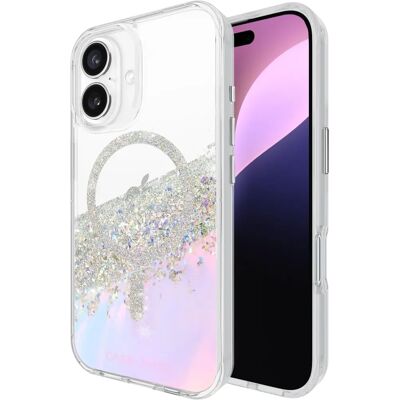 Coque holographique multicolore Casemate pour iPhone 16 avec MagSafe - Publicité Coque holographique multicolore Casemate pour iPhone 16 avec MagSafe - Publicité