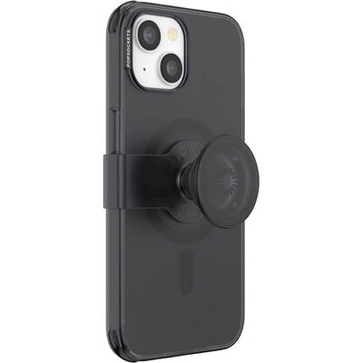Apple iPhone 13/14 Black Solid Clear Popsockets Phone Case Apple iPhone 13/14 Black Solid Clear Popsockets Phone Case