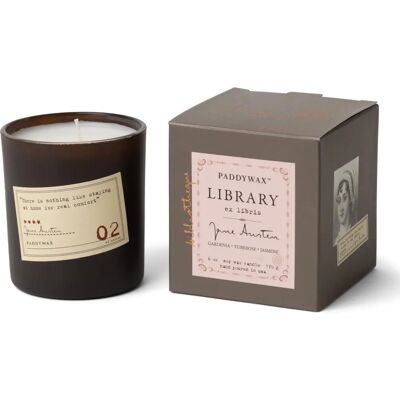 Paddywax Jane Austen Soy Candle - 170g, Fragrance of Gardenia, Tubular, Jasmine Paddywax Jane Austen Soy Candle - 170g, Fragrance of Gardenia, Tubular, Jasmine