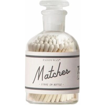 Paddywax White Tips Matches - Glass Bottle, 75 Count Paddywax White Tips Matches - Glass Bottle, 75 Count