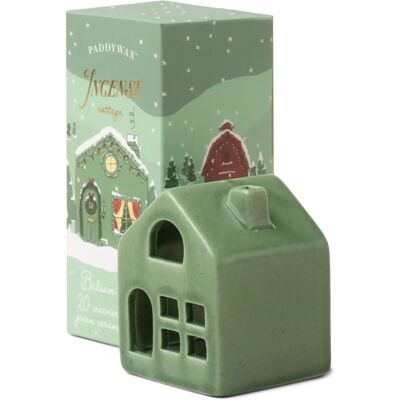 Paddywax Green Ceramic Cottage Incense House with 20 Cones Paddywax Green Ceramic Cottage Incense House with 20 Cones