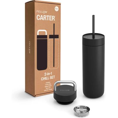 Bouteille d'eau Fellow Carter 2-en-1 Chill - Isolée sous vide 591ml - Publicité Bouteille d'eau Fellow Carter 2-en-1 Chill - Isolée sous vide 591ml - Publicité