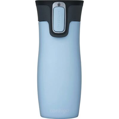 Contigo West Loop AutoSeal Thermal Mug - 470ml - Black, Blue Stainless Steel Contigo West Loop AutoSeal Thermal Mug - 470ml - Black, Blue Stainless Steel