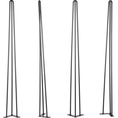 VEVOR Hairpin Table Legs - 34" Black Set of 4 - Supports 220 lbs VEVOR Hairpin Table Legs - 34" Black Set of 4 - Supports 220 lbs