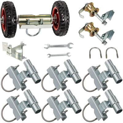 Kit de puerta enrollable de cadena de acero galvanizado - Hardware universal para rieles Kit de puerta enrollable de cadena de acero galvanizado - Hardware universal para rieles