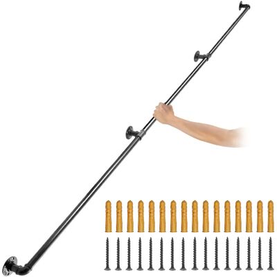 Vevor Pasamanos Industrial de Acero en Pared 3m - Sistema de Pasamanos Vevor Pasamanos Industrial de Acero en Pared 3m - Sistema de Pasamanos