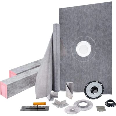 Vevor - Shower Tray Kit - Waterproof 48x72 in, Stainless Steel Drain, Easy DIY Vevor - Shower Tray Kit - Waterproof 48x72 in, Stainless Steel Drain, Easy DIY
