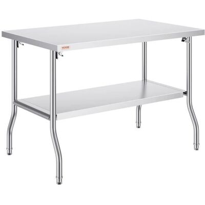 MOPHORN VEVOR Klappbarer Küchentisch aus Edelstahl - 1220x762x850mm MOPHORN VEVOR Klappbarer Küchentisch aus Edelstahl - 1220x762x850mm