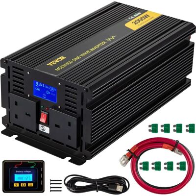 Vevor Inversor de Potencia - Onda Sinusoidal Modificada 2000W Vevor Inversor de Potencia - Onda Sinusoidal Modificada 2000W