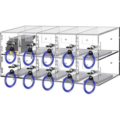 VEVOR 10-Slot Acryl Handy-Schließfach - Wandmontage & Standmodell VEVOR 10-Slot Acryl Handy-Schließfach - Wandmontage & Standmodell