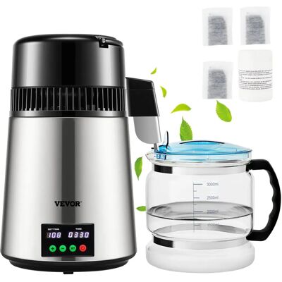 Vevor Plata 4L Destilador de Agua 1L/H - Destilador de Agua Vevor Plata 4L Destilador de Agua 1L/H - Destilador de Agua