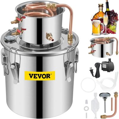 Vevor Kit de Distillation Moonshine - 11.4L - Pour Whisky, Eau, Alcool - Publicité Vevor Kit de Distillation Moonshine - 11.4L - Pour Whisky, Eau, Alcool - Publicité