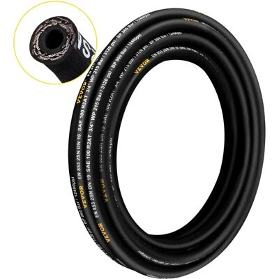 Vevor Hydraulischer Schlauch - 50 ft, 1/4 Zoll, Stahlgeflecht, 5800 PSI Vevor Hydraulischer Schlauch - 50 ft, 1/4 Zoll, Stahlgeflecht, 5800 PSI