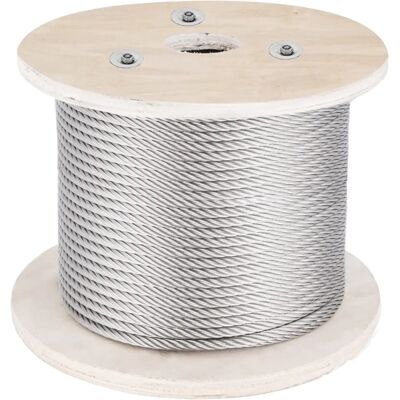 Cable de acero inoxidable VEVOR - Reemplazo de cable - 4mm x 152m Cable de acero inoxidable VEVOR - Reemplazo de cable - 4mm x 152m