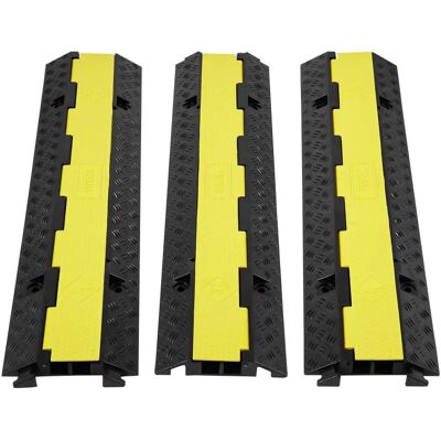 Vevor 3 Stück Gummi-Kabelschutzrampe - 2-Kanal, 12000 lbs Kapazität, Schwerlast Vevor 3 Stück Gummi-Kabelschutzrampe - 2-Kanal, 12000 lbs Kapazität, Schwerlast