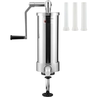 Rellenadora de Salchichas Vevor - Capacidad 3L, Manual Vertical Acero Inoxidable Rellenadora de Salchichas Vevor - Capacidad 3L, Manual Vertical Acero Inoxidable