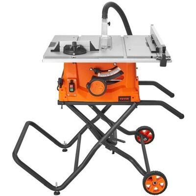 Vevor Scie de table avec support - 10 pouces, 8-Amp, 25 pouces de capacité de coupe, 4800RPM, lame 40T - Publicité Vevor Scie de table avec support - 10 pouces, 8-Amp, 25 pouces de capacité de coupe, 4800RPM, lame 40T - Publicité