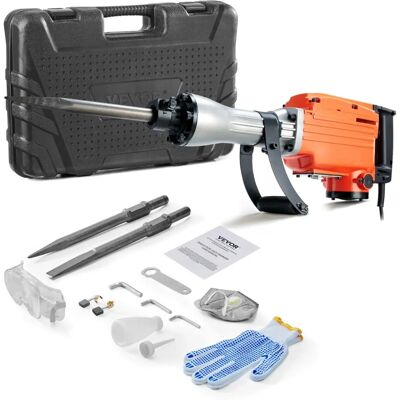 Vevor Marteau de Démolition 2200W - 2 Piques et Accessoires - Publicité Vevor Marteau de Démolition 2200W - 2 Piques et Accessoires - Publicité