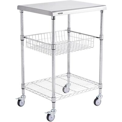 Vevor Carro de Utilidad de Acero - 3 Niveles - Capacidad 470LBS Vevor Carro de Utilidad de Acero - 3 Niveles - Capacidad 470LBS