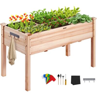 Jardin surélevé Vevor - 120x58x76cm, Box en bois pour plantation - Publicité Jardin surélevé Vevor - 120x58x76cm, Box en bois pour plantation - Publicité