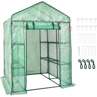 Vevor Walk-in Green House - 4,6 x 4,6 x 6,6 stóp - Do sadzenia i przechowywania Vevor Walk-in Green House - 4,6 x 4,6 x 6,6 stóp - Do sadzenia i przechowywania