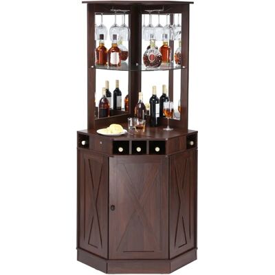 Vevor Armoire de Bar Industrielle d'Angle - Supporte 150 lbs - Étagères Ajustables - MDF Imperméable - Publicité Vevor Armoire de Bar Industrielle d'Angle - Supporte 150 lbs - Étagères Ajustables - MDF Imperméable - Publicité