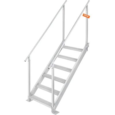Escalera de Muelle VEVOR - Altura Ajustable, 6 Peldaños, Aluminio Escalera de Muelle VEVOR - Altura Ajustable, 6 Peldaños, Aluminio