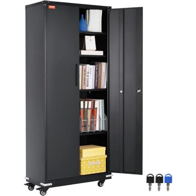 Armoire de stockage en métal Vevor - 75 pouces avec roulettes - Publicité Armoire de stockage en métal Vevor - 75 pouces avec roulettes - Publicité