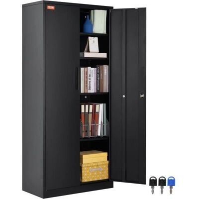 Vevor Armoire de Rangement en Métal - Étagères Réglables 71'' - Verrouillage Sécurisé - Gris - Publicité Vevor Armoire de Rangement en Métal - Étagères Réglables 71'' - Verrouillage Sécurisé - Gris - Publicité