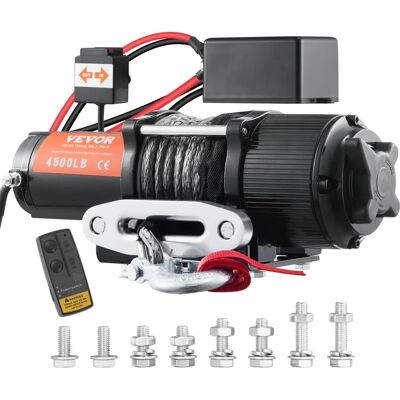 Vevor Treuil électrique - 12V 4500 lb Capacité - IP55 ATV UTV - Publicité Vevor Treuil électrique - 12V 4500 lb Capacité - IP55 ATV UTV - Publicité
