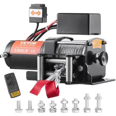 Vevor Wínch Eléctrica - Capacidad 12V 3000 lb para ATV UTV con Control Remoto Inalámbrico Vevor Wínch Eléctrica - Capacidad 12V 3000 lb para ATV UTV con Control Remoto Inalámbrico
