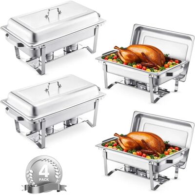 Ensemble de Buffet Vevor à 8 Qt avec 4 Poêles & Accessoires - Équipement de Cuisine - Publicité Ensemble de Buffet Vevor à 8 Qt avec 4 Poêles & Accessoires - Équipement de Cuisine - Publicité